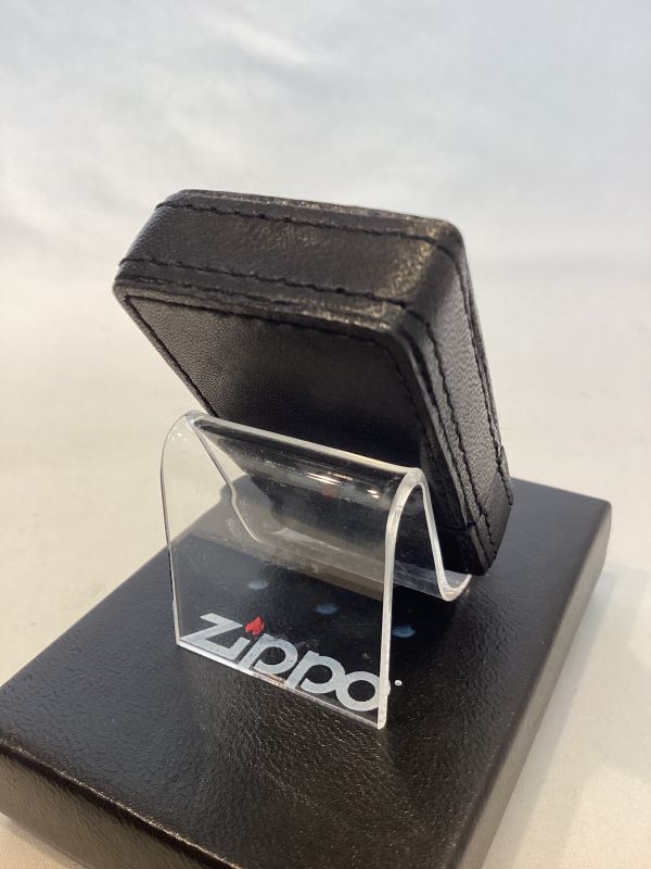 画像4: No.1610 レザーシリーズZIPPO 牛革 ブラック メタル付き z-4755