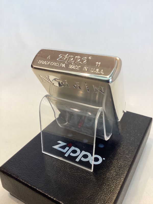 画像4: No.200 たばこ柄ZIPPO シルバーサテン BEVEL べヴェル z-4796