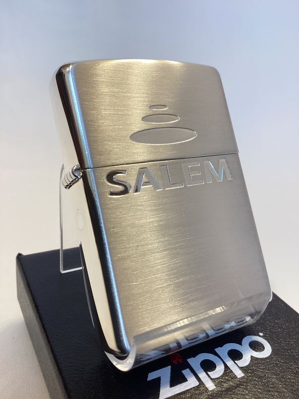 No.200 たばこ柄ZIPPO SILVER SATIN シルバーサテン SALEM セーラム z 