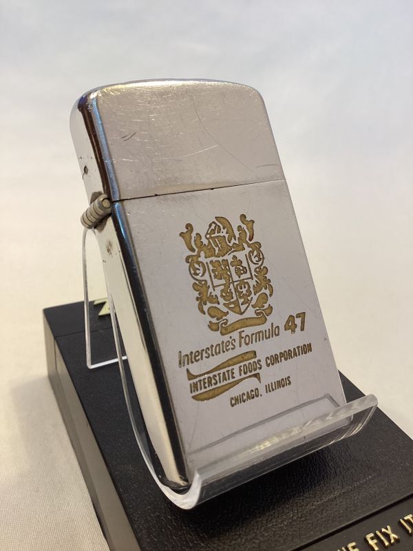 画像1: No.1610 USED ZIPPO 1963年製 INTERSTATE'S FORMULA 47 インターステーツ フォーミュラ47 z-5083