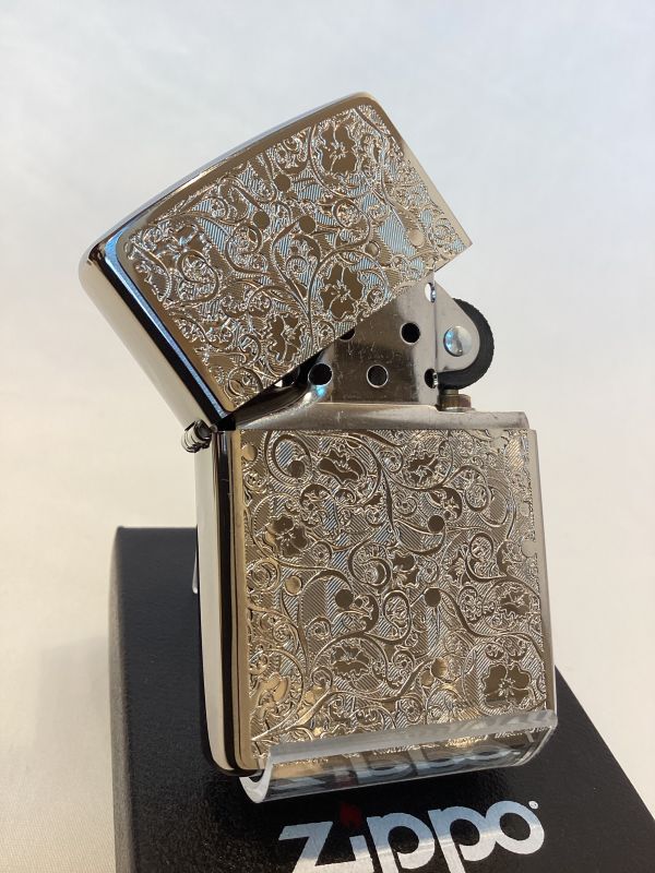 画像2: No.200 推奨品ZIPPO ARABESQUE アラベスク シルバーメタルプレート貼り z-5217