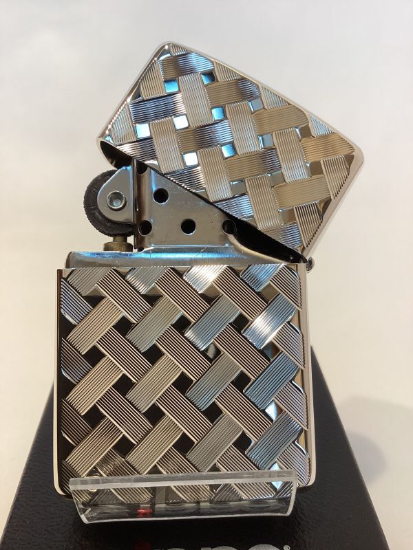 画像3: No.162 アーマータイプ ARMOR WHITH NICKEL ZIPPO ホワイトニッケル CROSS MESH クロスメッシュ z-5695