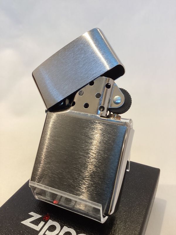 画像2: No.200 推奨品ZIPPO ブラッシュクローム 2022年1月製 プレーン z-5697