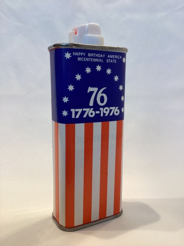 画像1: No.3141 ZIPPO GOODS LIGHTER FLULD TIN ZIPPO アメリカ建国200年記念ラベル付き z-5747