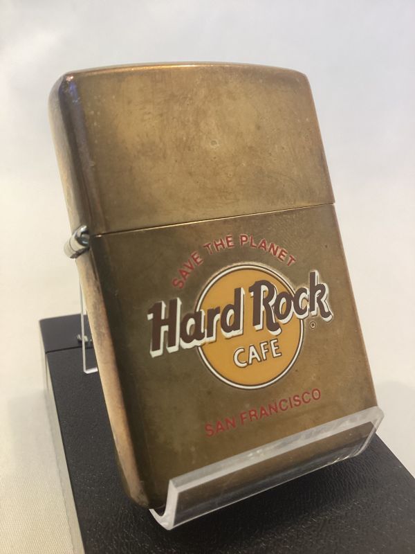 画像1: No.204 USED ZIPPO 1991年製 SOLID BRASS ソリッドブラス HARD ROCK CAFE ハードロックカフェ SAN FRANCISCO サンフランシスコ z-5812