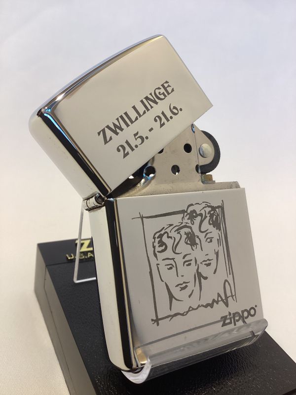 画像2: No.250 星座シリーズZIPPO HIGH POLISH CHROME ハイポリッシュクローム ZWILLINGE ふたご座 z-5830