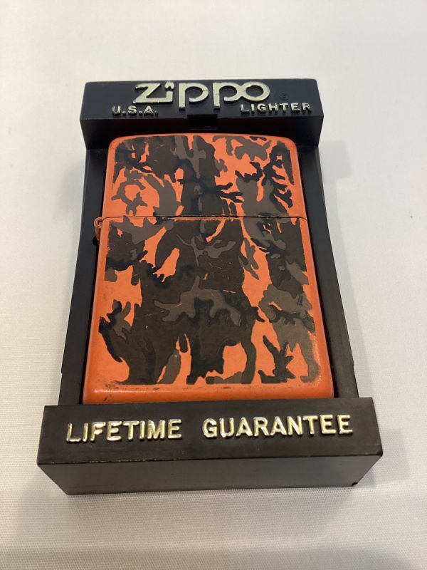 画像5: No.231 USED ZIPPO 2002年製 ORANGE MATTE オレンジマット CAMOUFLAGE カモフラージュ z-5844