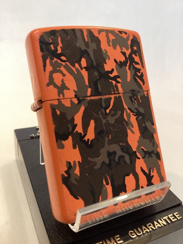 画像1: No.231 USED ZIPPO 2002年製 ORANGE MATTE オレンジマット CAMOUFLAGE カモフラージュ z-5844