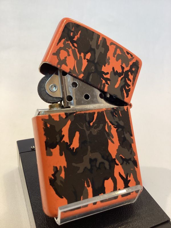 画像3: No.231 USED ZIPPO 2002年製 ORANGE MATTE オレンジマット CAMOUFLAGE カモフラージュ z-5844