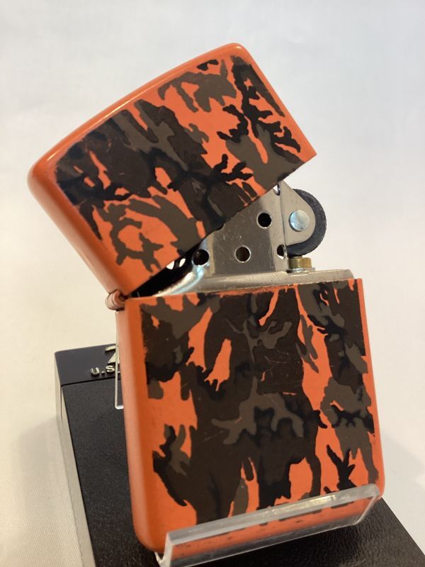 画像2: No.231 USED ZIPPO 2002年製 ORANGE MATTE オレンジマット CAMOUFLAGE カモフラージュ z-5844