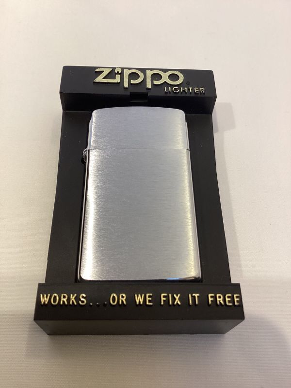 画像5: No.1600 スリムシリーズZIPPO 2000年製 BRUSHED CHROME ブラッシュクローム プレーンタイプ z-5846