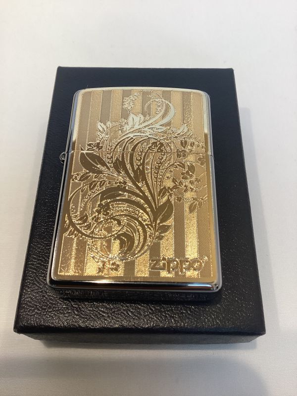 画像5: No.200 推奨品ZIPPO ARABESQUE アラベスク GOLD METAL PLATE ゴールドメタルプレート貼り z-5863
