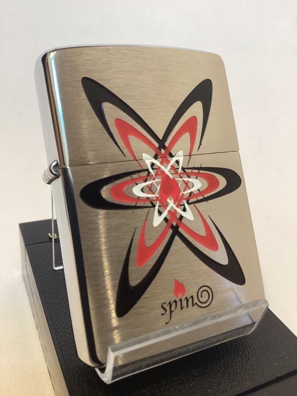 画像1: No.200 ヴィンテージZIPPO 2005年製 BRUSHED CHROME ブラッシュクローム SPIN スピン z-5874