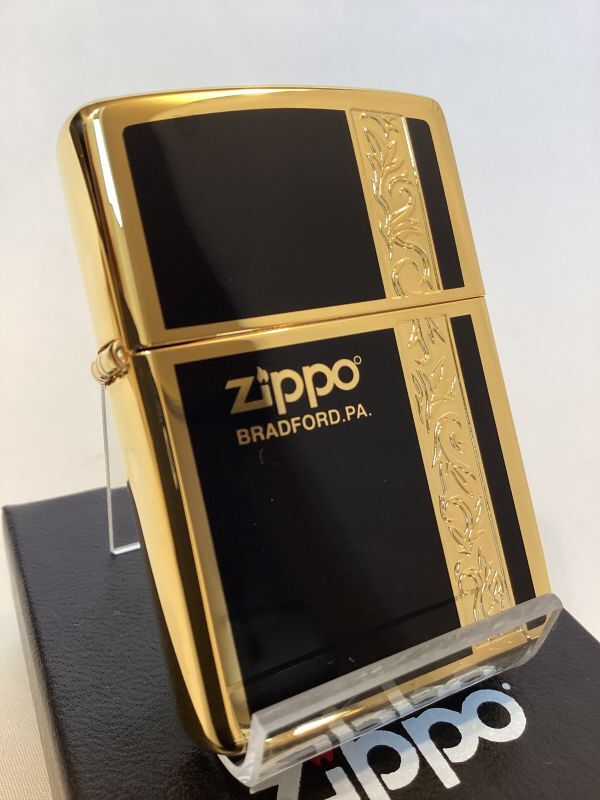 画像1: No.200 推奨品ZIPPO BLACK&GOLD ブラック&ゴールド ELEGANCE エレガンス z-5878