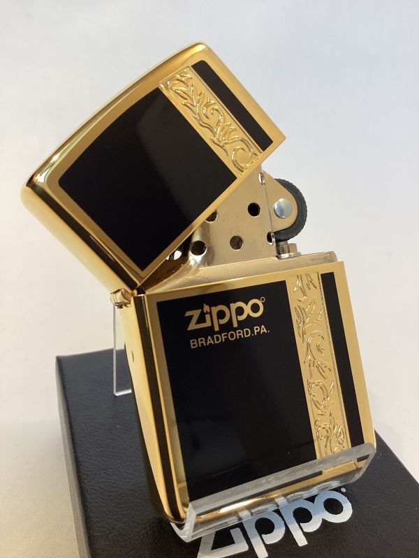 画像2: No.200 推奨品ZIPPO BLACK&GOLD ブラック&ゴールド ELEGANCE エレガンス z-5878