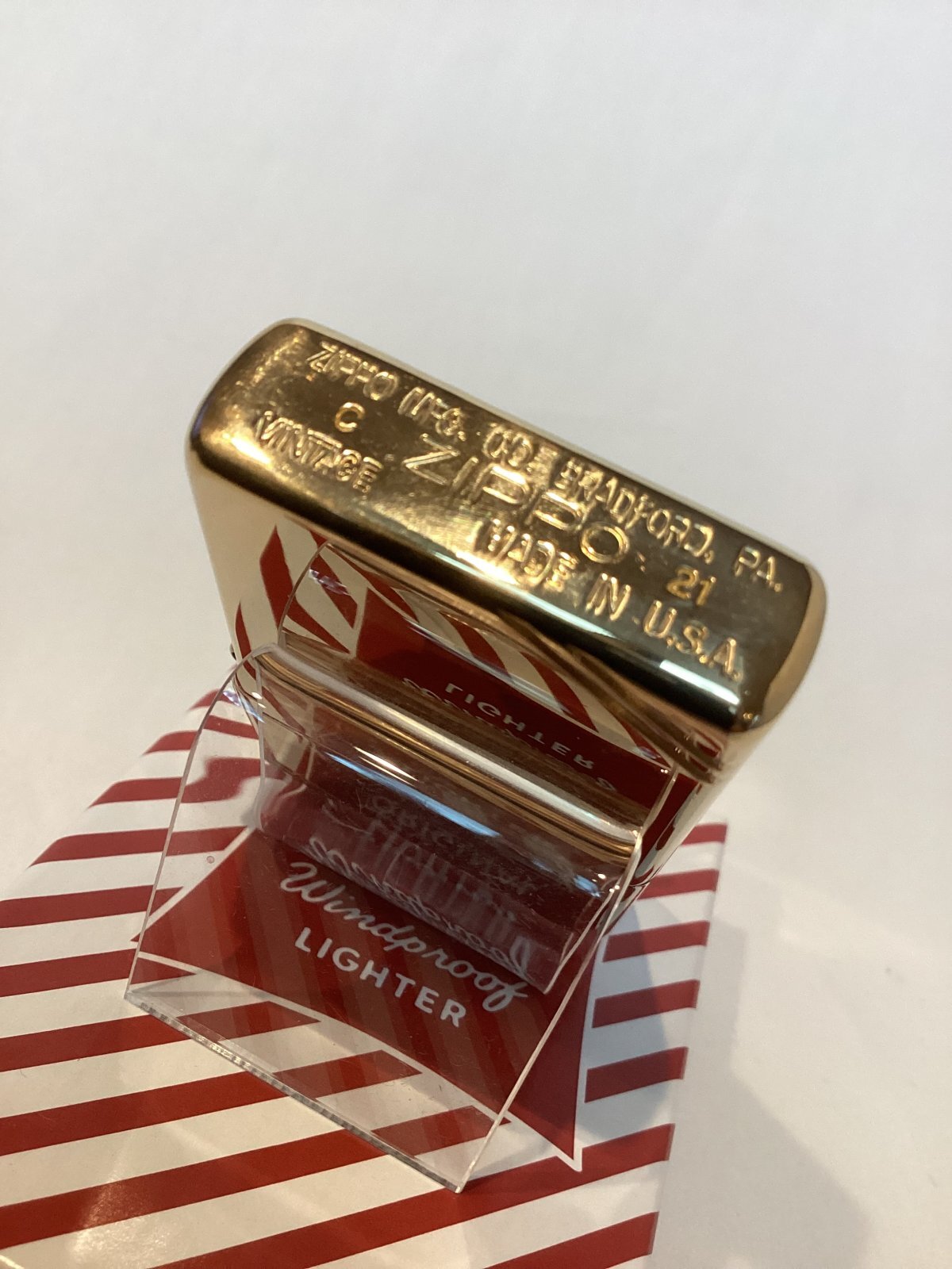 画像4: No.270 推奨品ZIPPO FLAT TOP フラットトップ SOLID BRASS MIRROR ソリッドブラスミラー コーナーカット z-6132