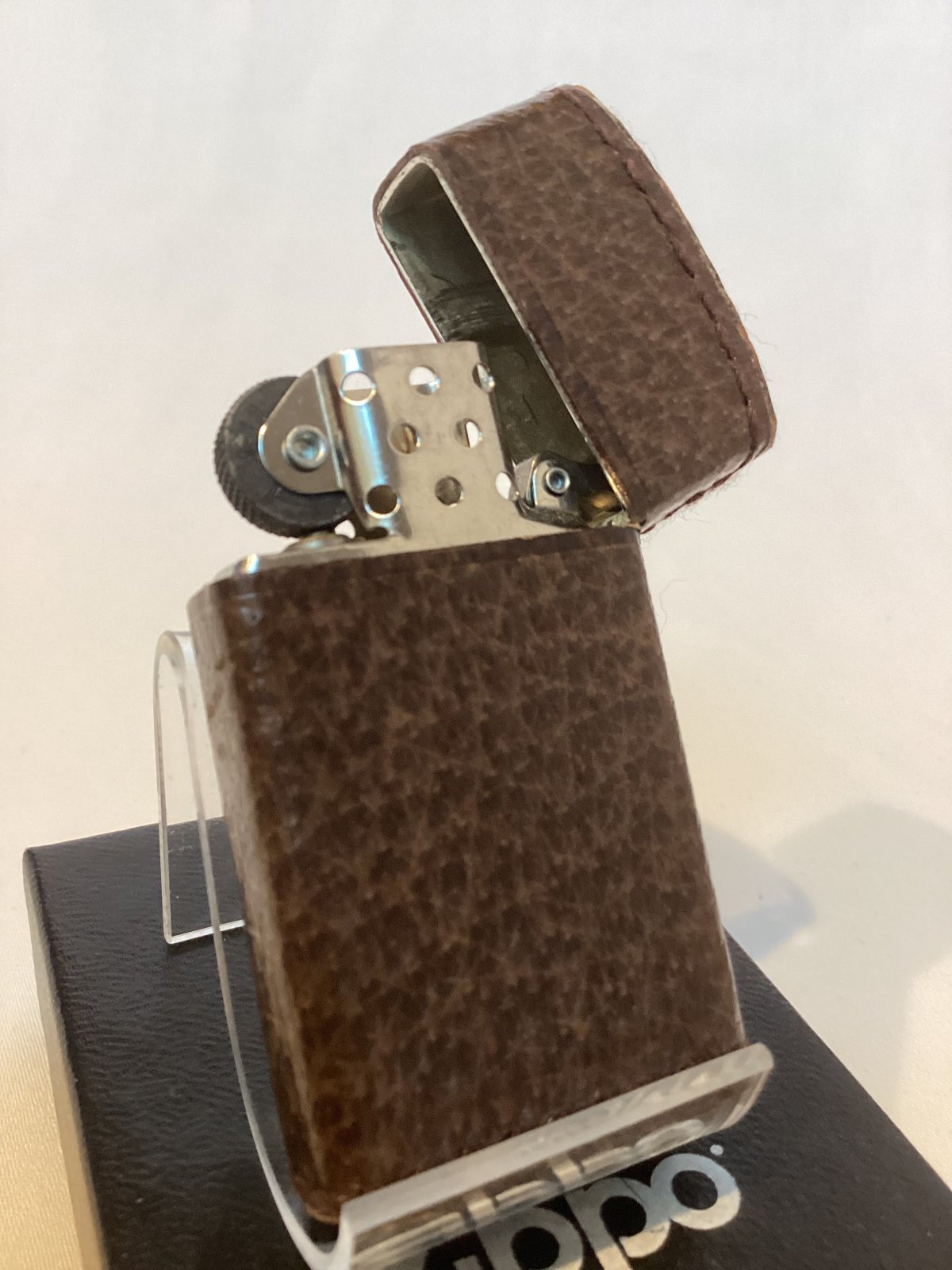 画像3: No.1610 レザーシリーズZIPPO PIGSKIN ピッグスキン SLIM BROWN スリム ブラウン z-6159