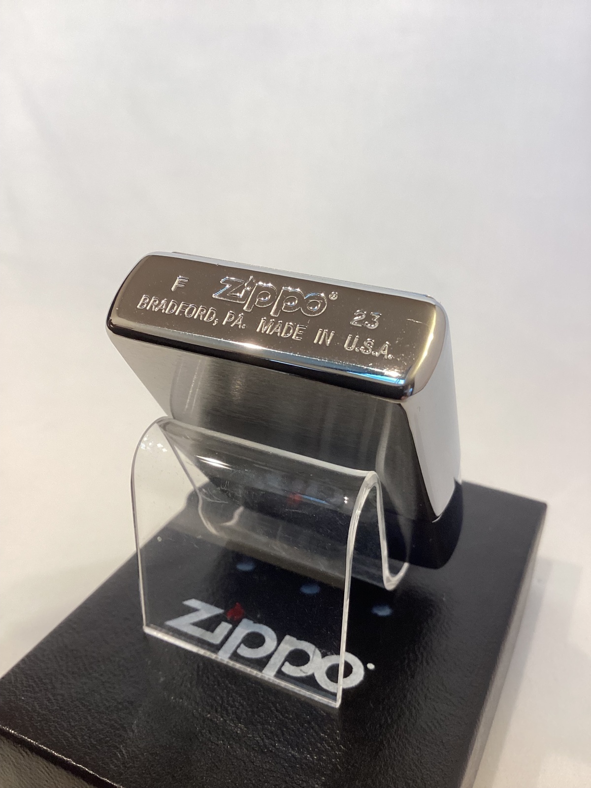 画像4: No.200 推奨品ZIPPO BRUSHED CHROME ブラッシュクローム 天然WOOD プレート貼り z-6162