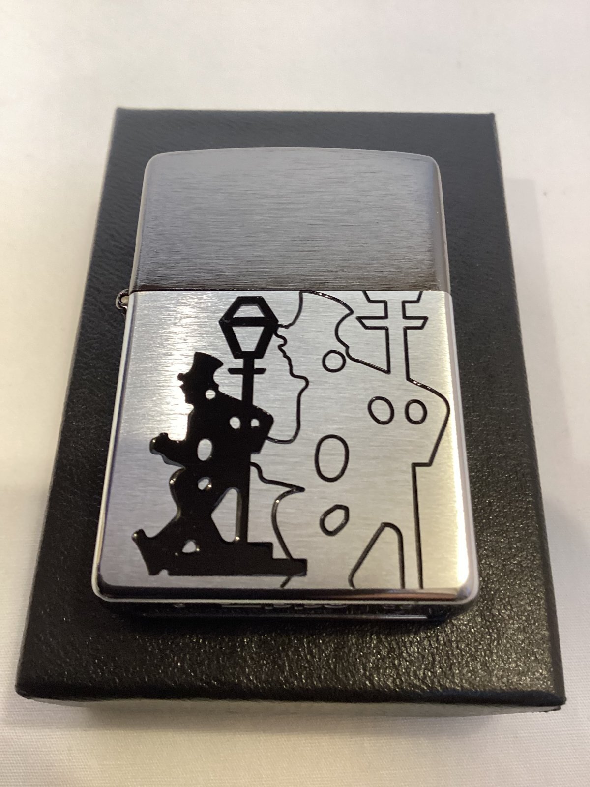 画像5: No.200 ヴィンテージZIPPO 2006年製 BRUSHED CHEESE & BLACK NICKEL ブラッシュクローム&ブラックニッケル DRUNKER ドランカー z-6236