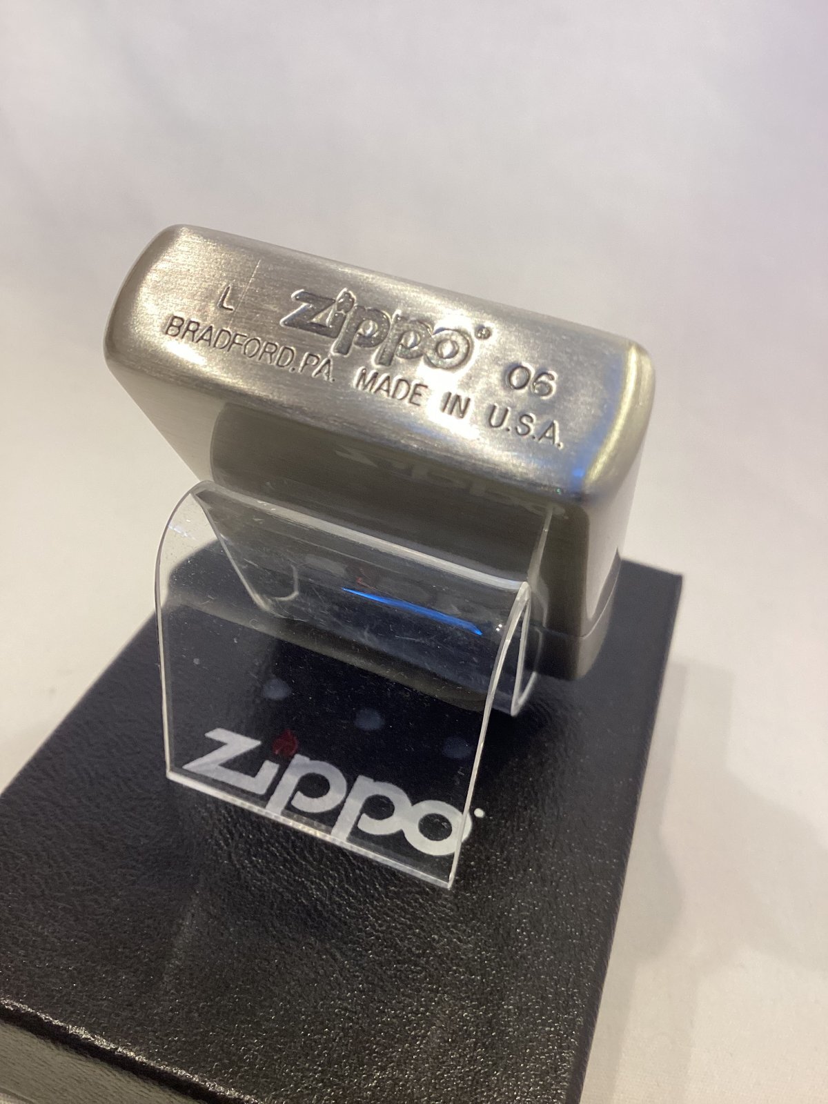 画像4: No.200 ヴィンテージZIPPO 2006年製 SILVER SATIN シルバーサテン 1980年ボトムスタンプメタル付き z-6239