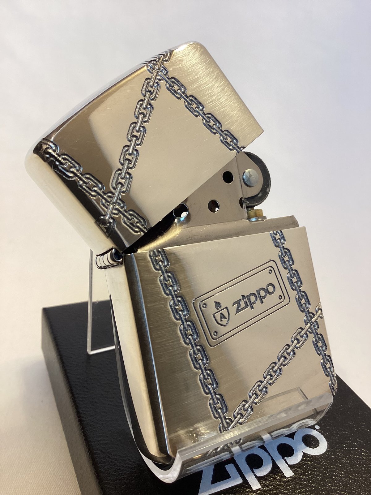 画像2: No.162 アーマータイプ ARMOR SILVER MIRROR ZIPPO アーマーシルバーミラー CHAIN チェイン z-6240