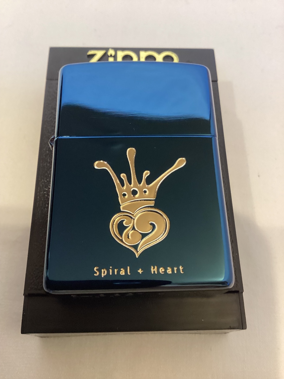 画像5: No.200 コレクションアイテムシリーズZIPPO BLUE TITANIUM ブルーチタン SPIRAL HEART スパイアルハート シリアルナンバー z-6263