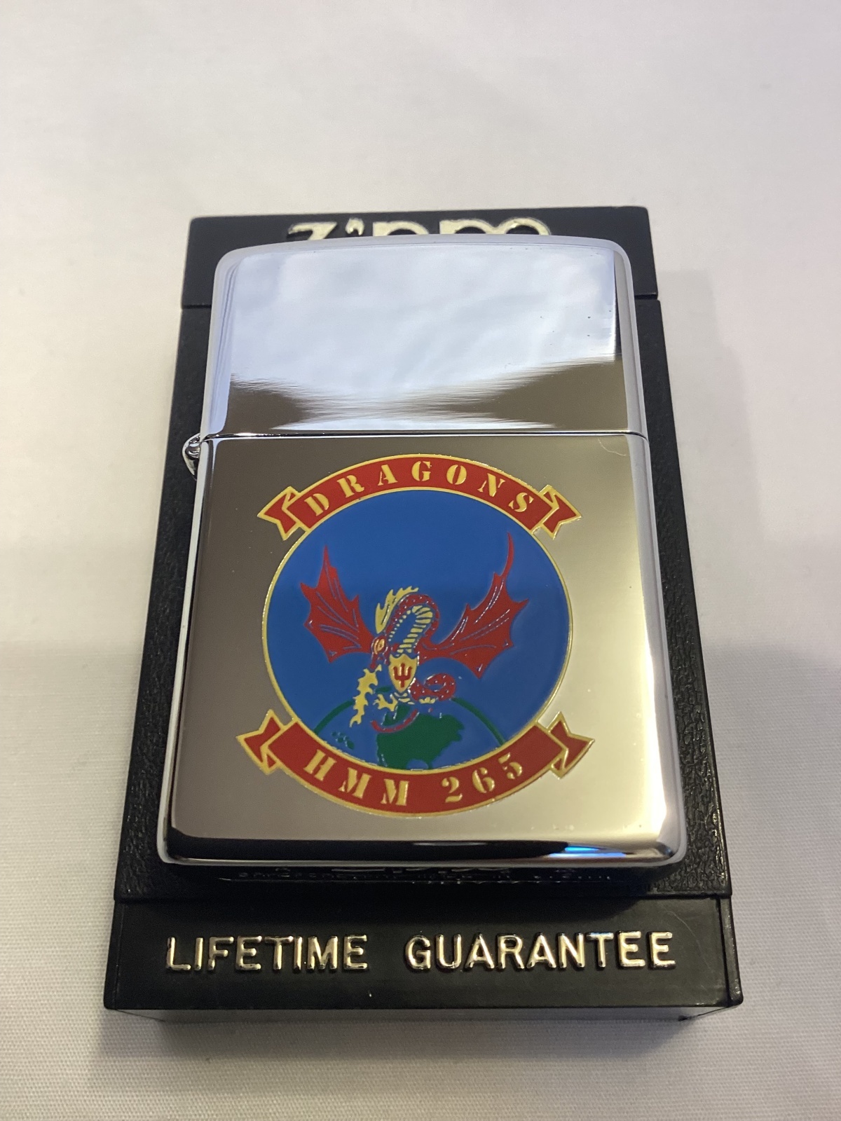 画像5: No.250 NASA&ミリタリーZIPPO HIGH POLISH CHROME ハイポリッシュクローム HMM 265 DRAGONS ドラゴンズ z-6278