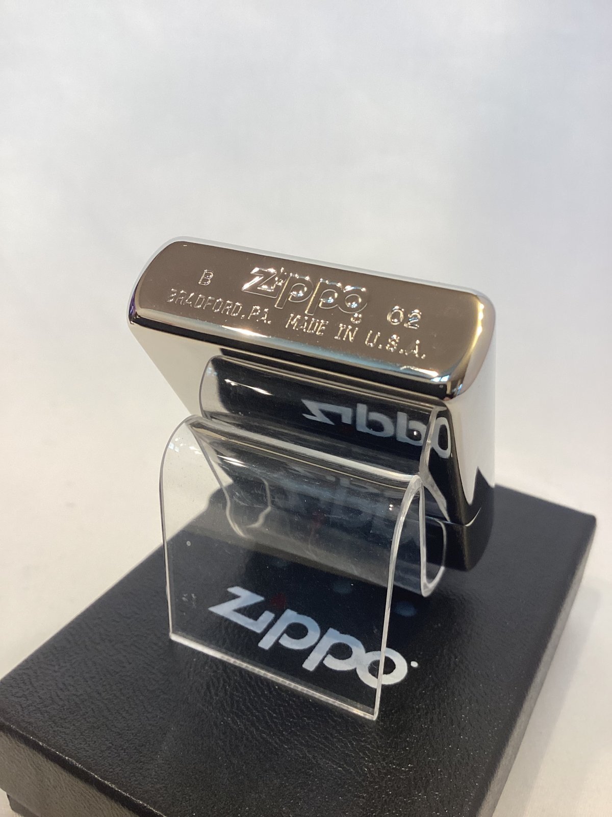 画像4: No.200 ヴィンテージZIPPO 2002年製 PLATINUM MIRROR プラチナミラー DRUNKER ドランカー z-6325