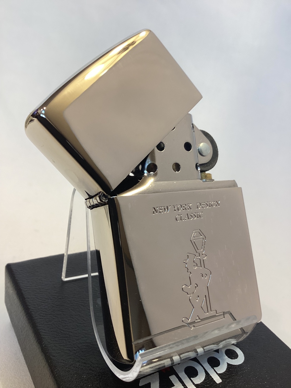 画像2: No.200 ヴィンテージZIPPO 2002年製 PLATINUM MIRROR プラチナミラー DRUNKER ドランカー z-6325