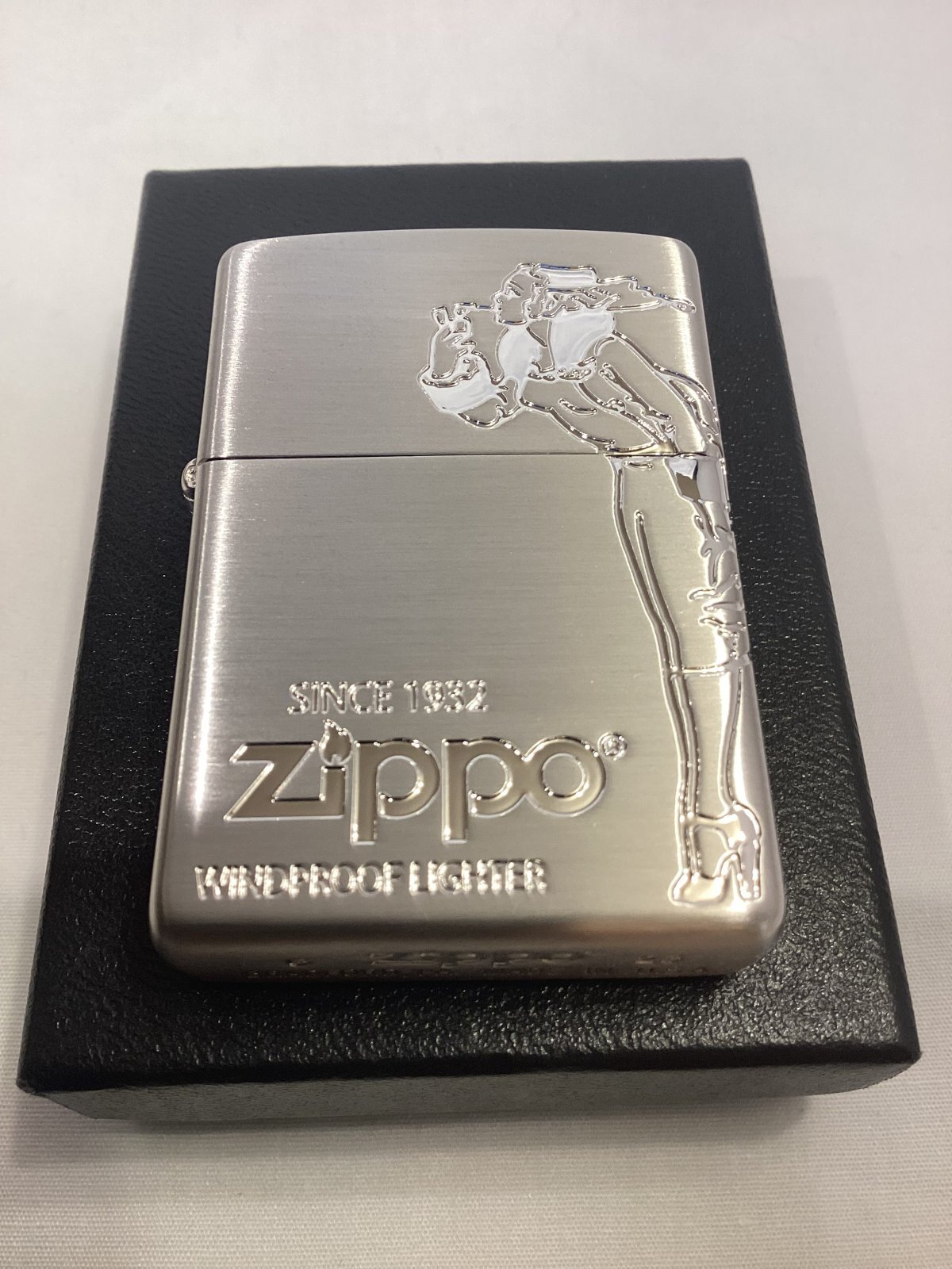 画像5: No.200 WINDY ZIPPO ウィンディ SILVER SATIN シルバーサテン ウィンディ z-6376