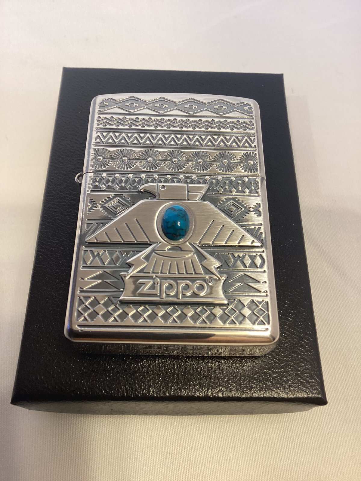 画像5: No.200 推奨品ZIPPO SILVER OXIDIZED PLATE シルバーオキシダイズド プレート THUNDERBIRD BLUE サンダーバード ブルー z-6414