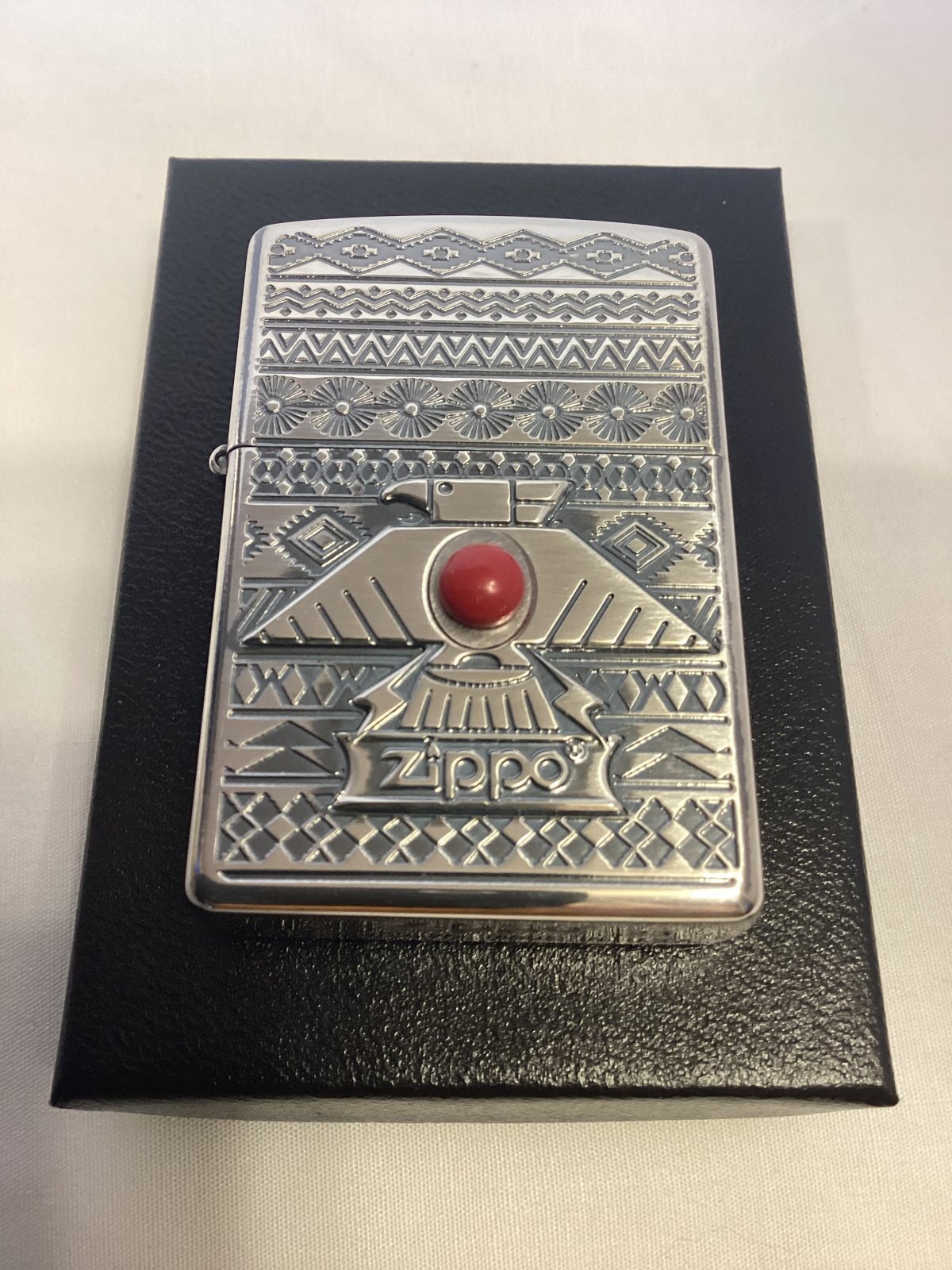 画像5: No.200 推奨品ZIPPO SILVER OXIDIZED PLATE シルバーオキシダイズド プレート THUNDERBIRD RED サンダーバード レッド z-6414