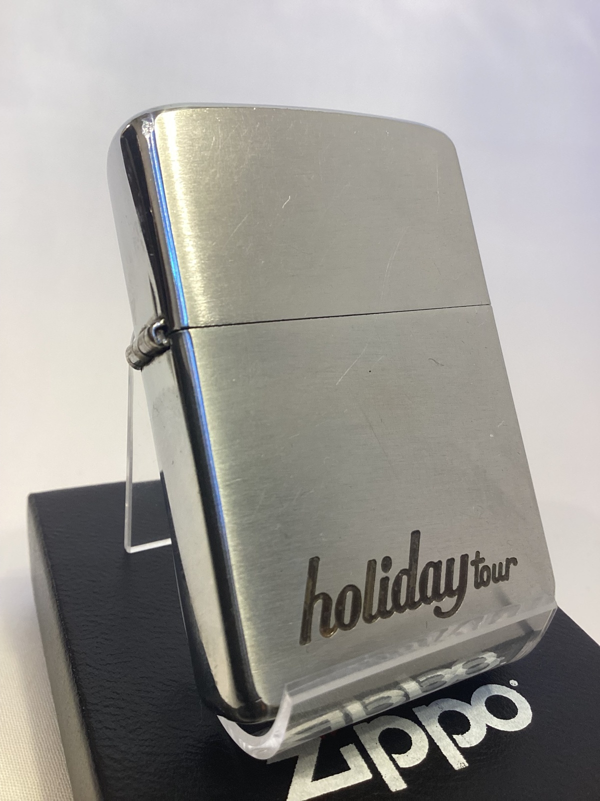 画像1: No.200 USED ZIPPO 1981年製 BRUSHED CHROME ブラッシュクローム HOLIDAY TOUR ホリデーツアー z-6425