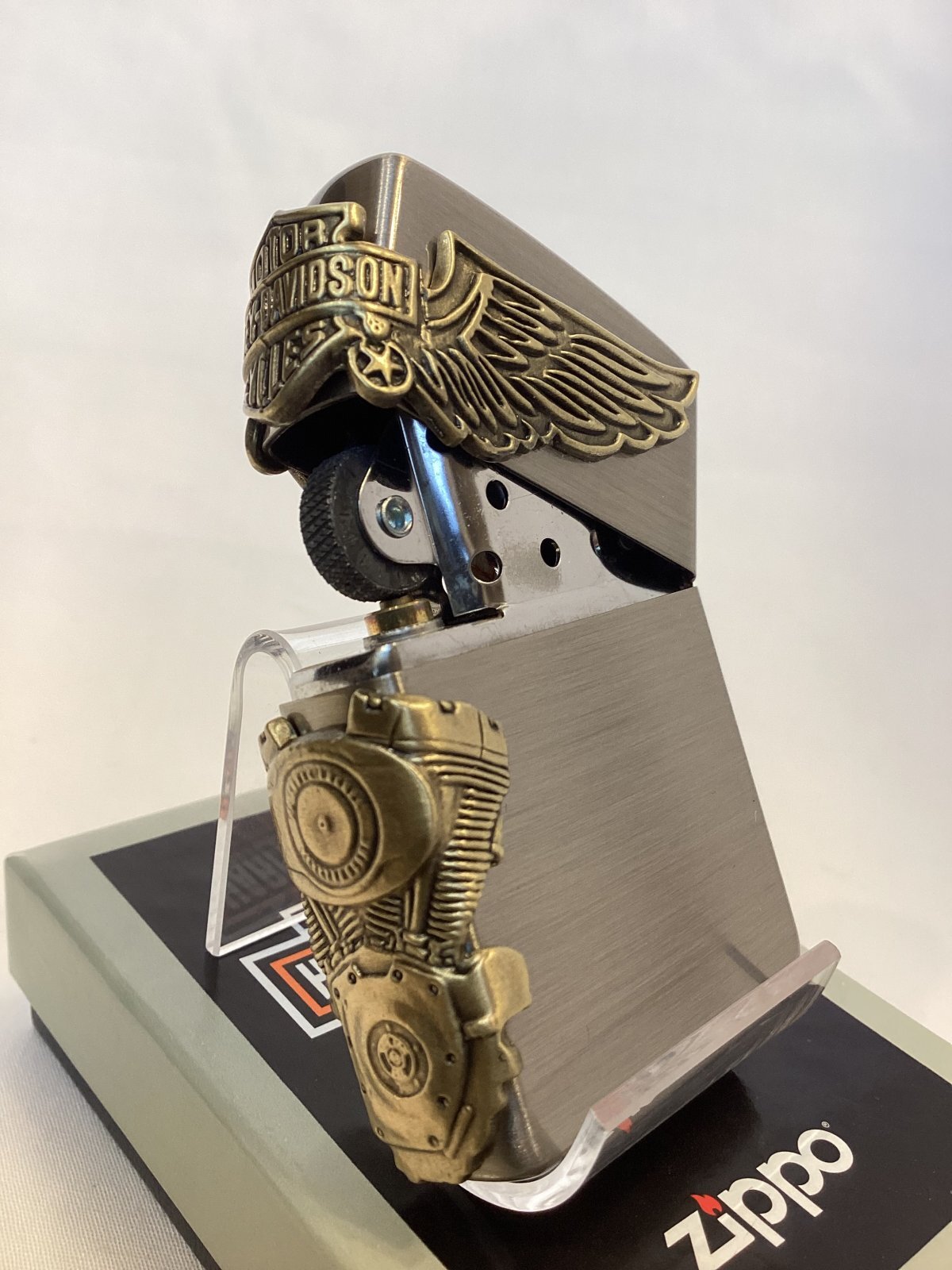 画像3: No.200 HARLAY DIVIDSON ZIPPO ハーレー・ダビッドソン ANTIQUE BRASS アンティークブラス SIDE METAL サイドメタル z-6569