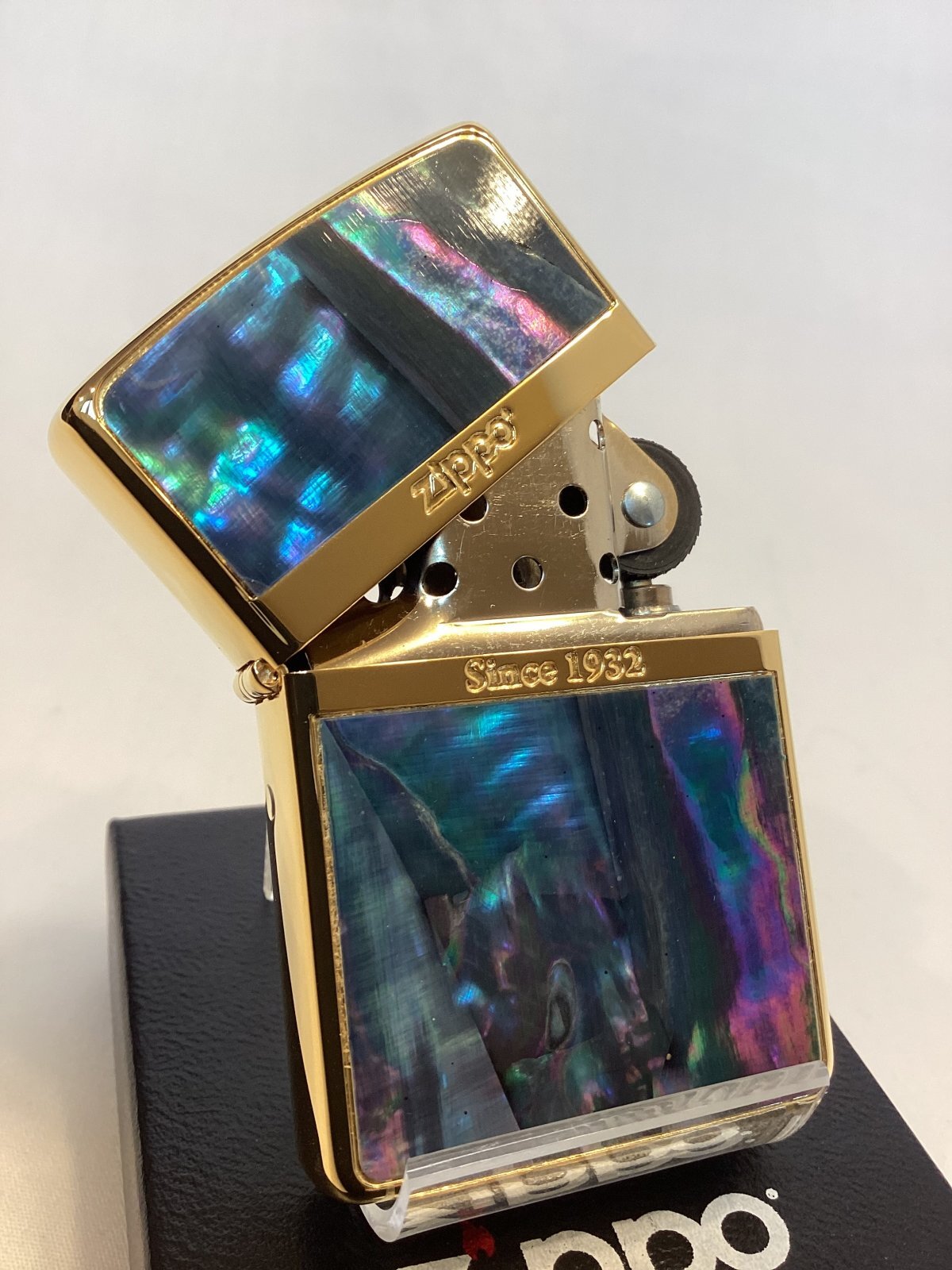 画像2: No.200 推奨品ZIPPO GOLD MIRROR ゴールドミラー 天然シェル z-6570