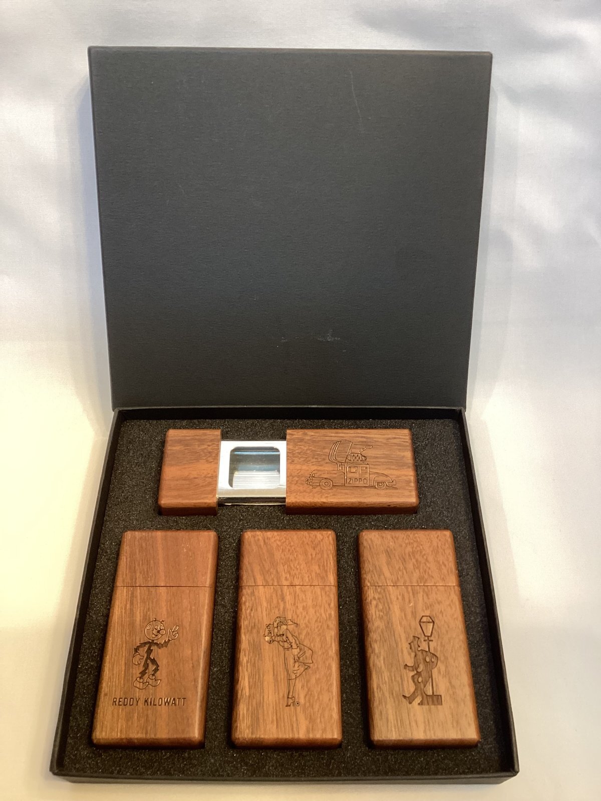 画像5: ZIPPO GOLD ZIPPO HANDY ASHTRAY 幻のアメリカンウォールナット ジッポー携帯灰皿 4個セット z-6571