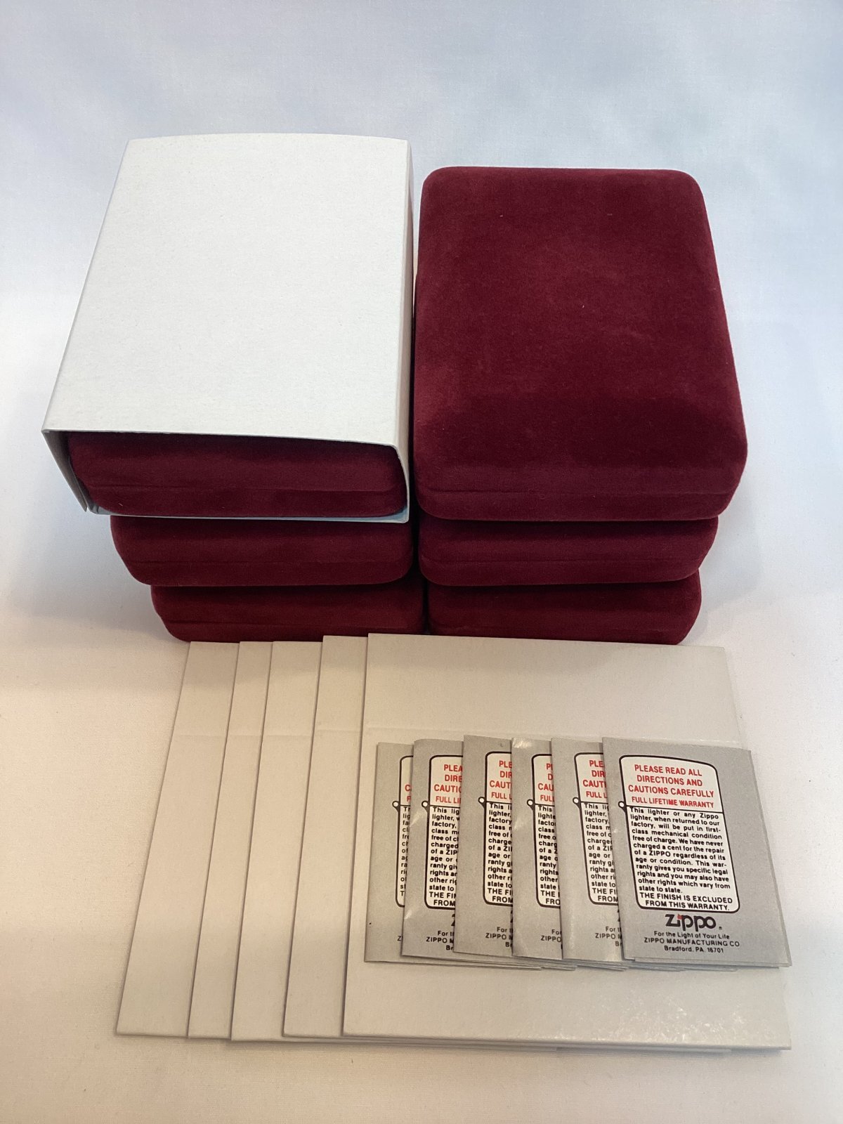 画像4: ZIPPO GOODS ZIPPOベッチン(エンジ色)空箱 6ケセット z-6580