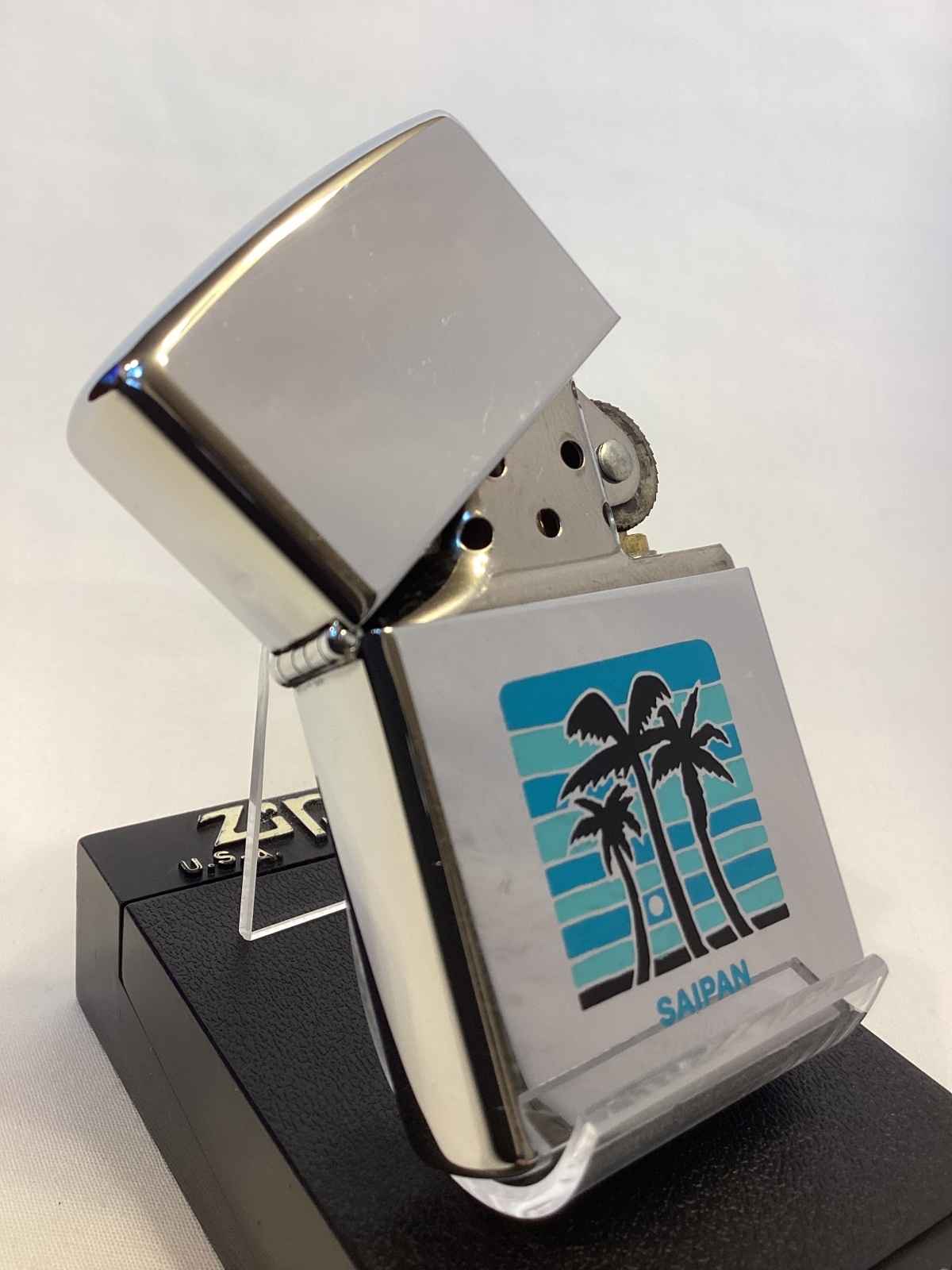 画像2: No.250 USED ZIPPO 1991年製 HIGH  POLISH CHROME ハイポリッシュクローム SAIPAN サイパン z-6625
