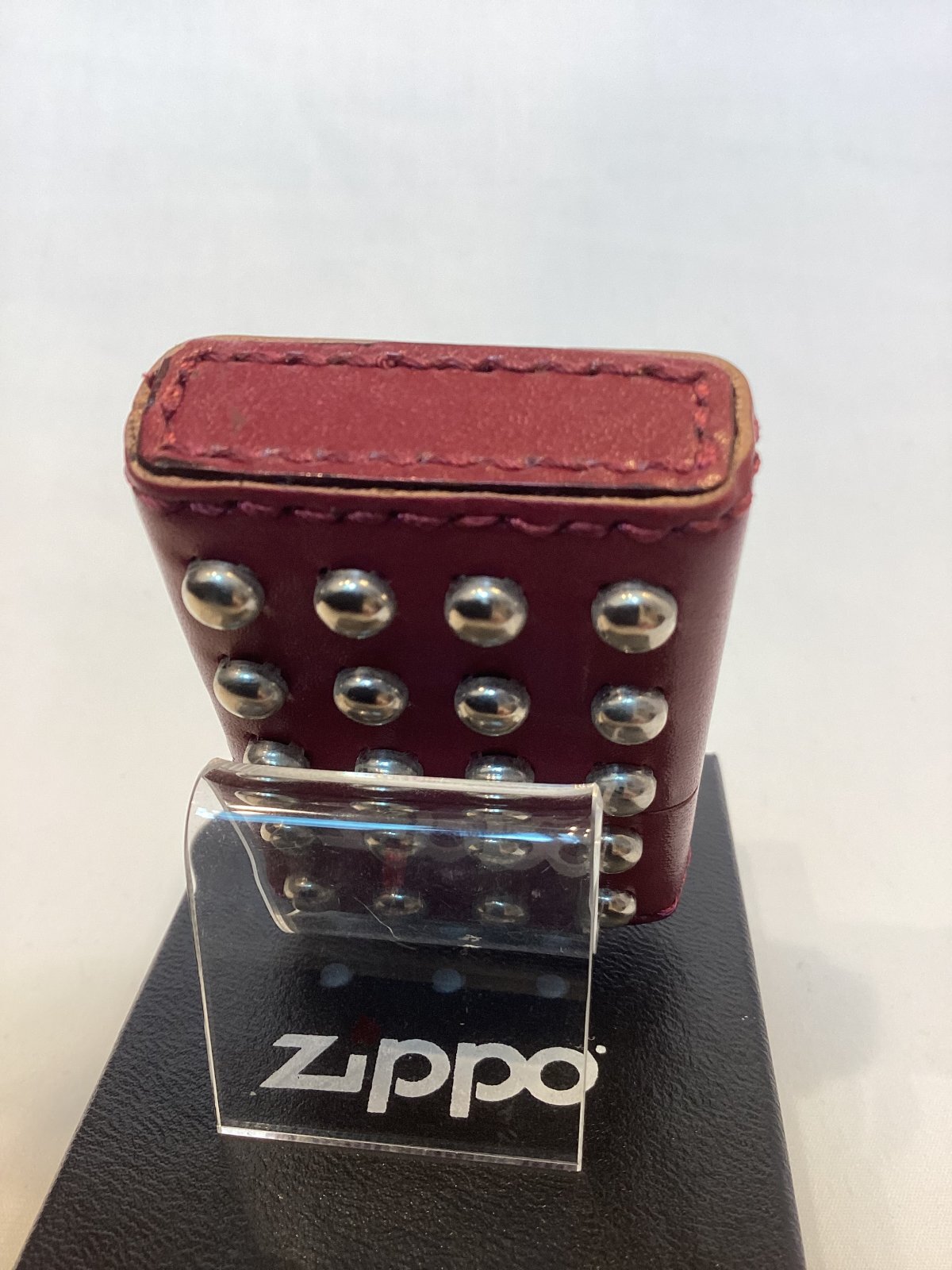 画像4: No.200 レザーシリーズZIPPO 牛革巻き RED レッド 両面ビス付き z-6627