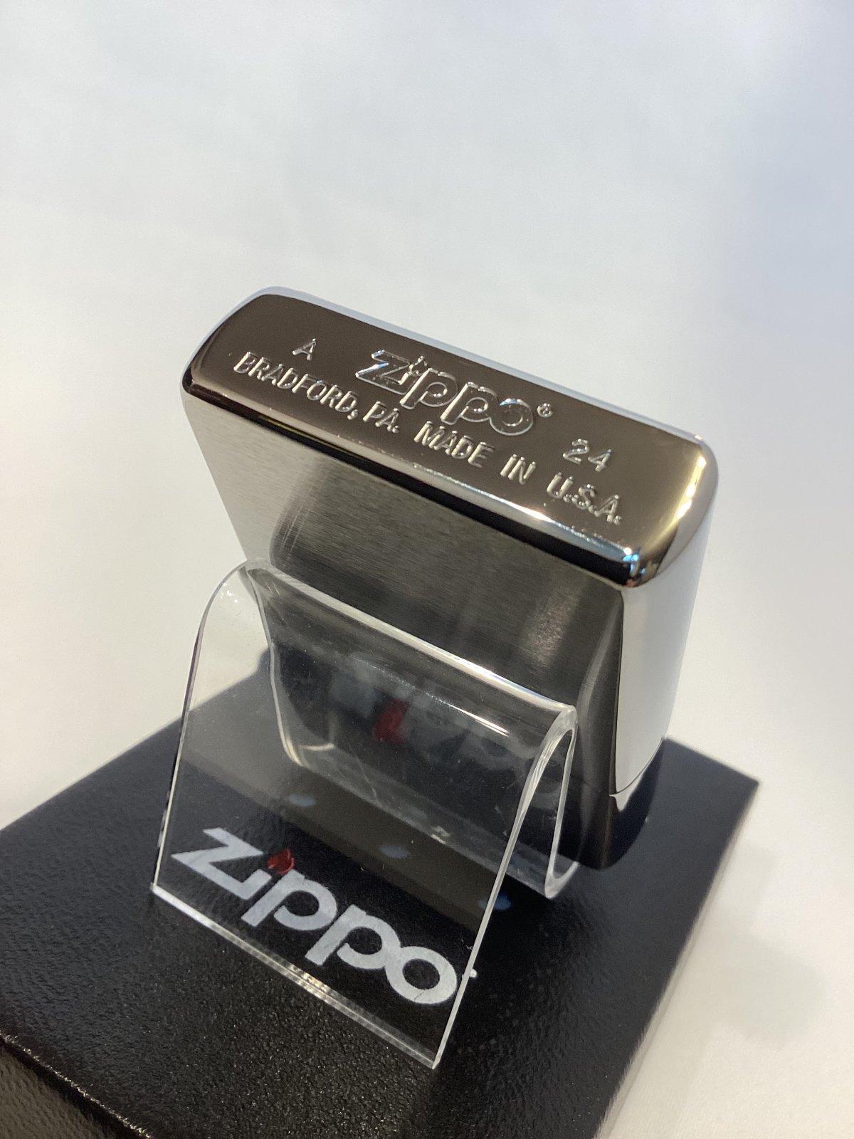 画像4: No.200G推奨品ZIPPO BRUSHED CHROME ブラッシュクローム 電鋳板プレート 招き猫 z-6629