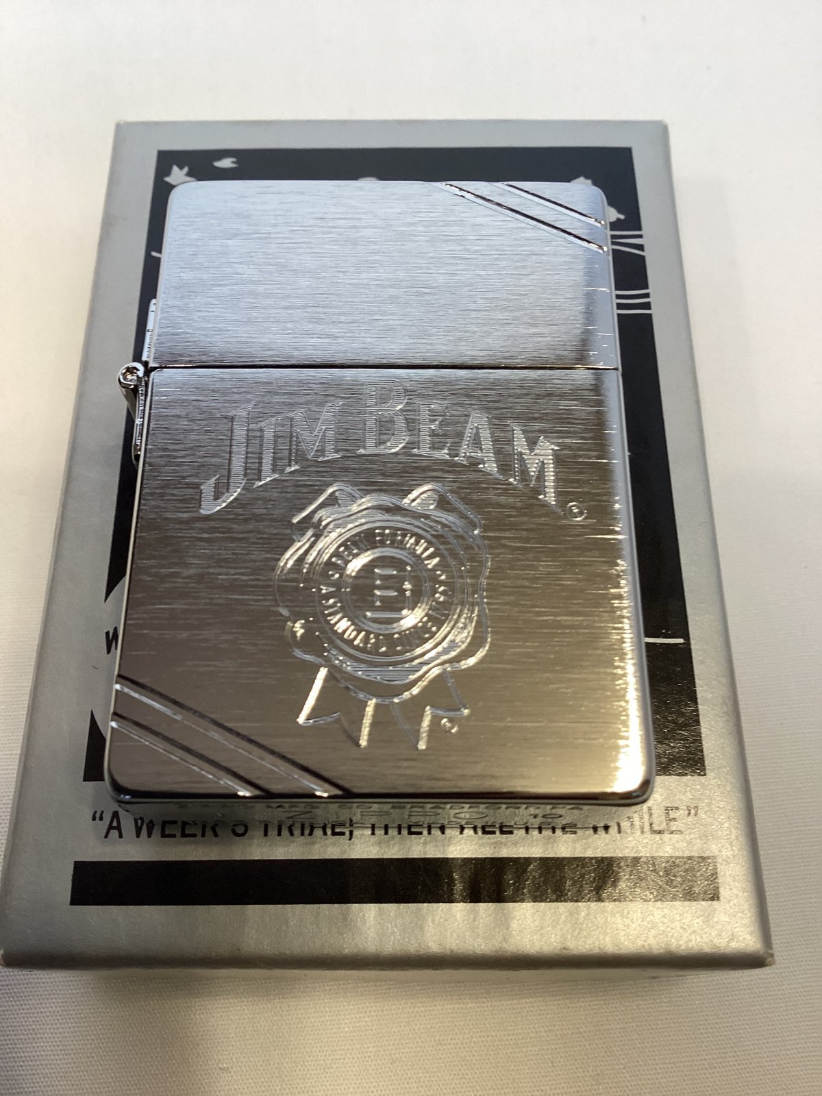 画像5: No.1935レプリカ BRUSHED  CHROME ZIPPO ブラッシュクローム JIM BEAM ジム・ビーム z-6630