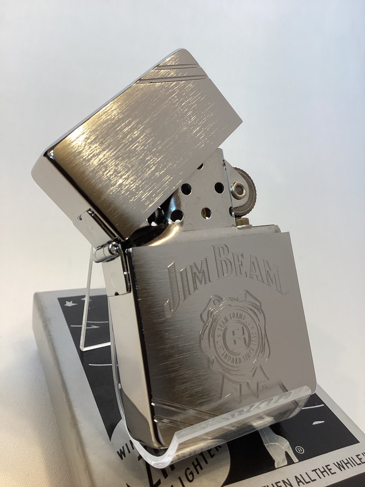 画像2: No.1935レプリカ BRUSHED  CHROME ZIPPO ブラッシュクローム JIM BEAM ジム・ビーム z-6630
