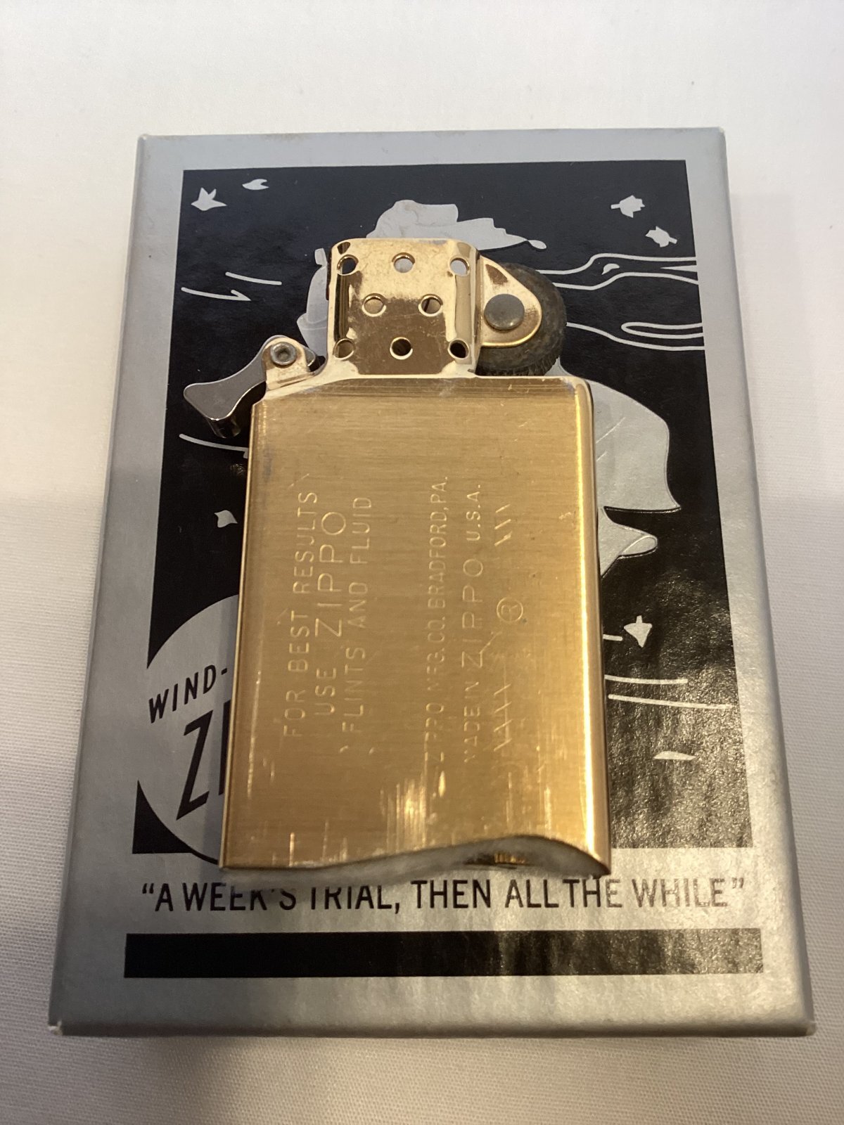 レア　廃盤　純金 蒸着ゴールドCD4枚セット ZIPPOインサイドユニット スリム用 ゴールド 1983年製 z-6684