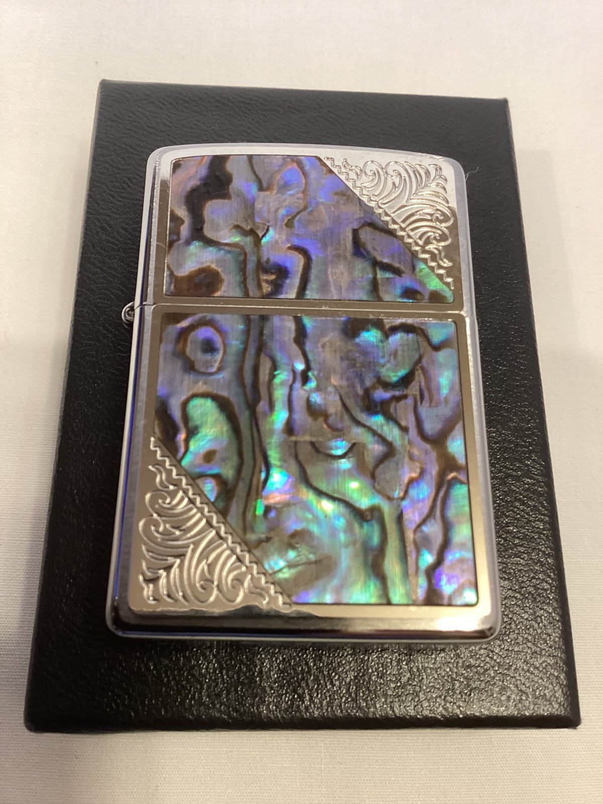 画像5: No.200 推奨品ZIPPO BRUSHED CHROME ブラッシュクローム 天然シェル z-6699