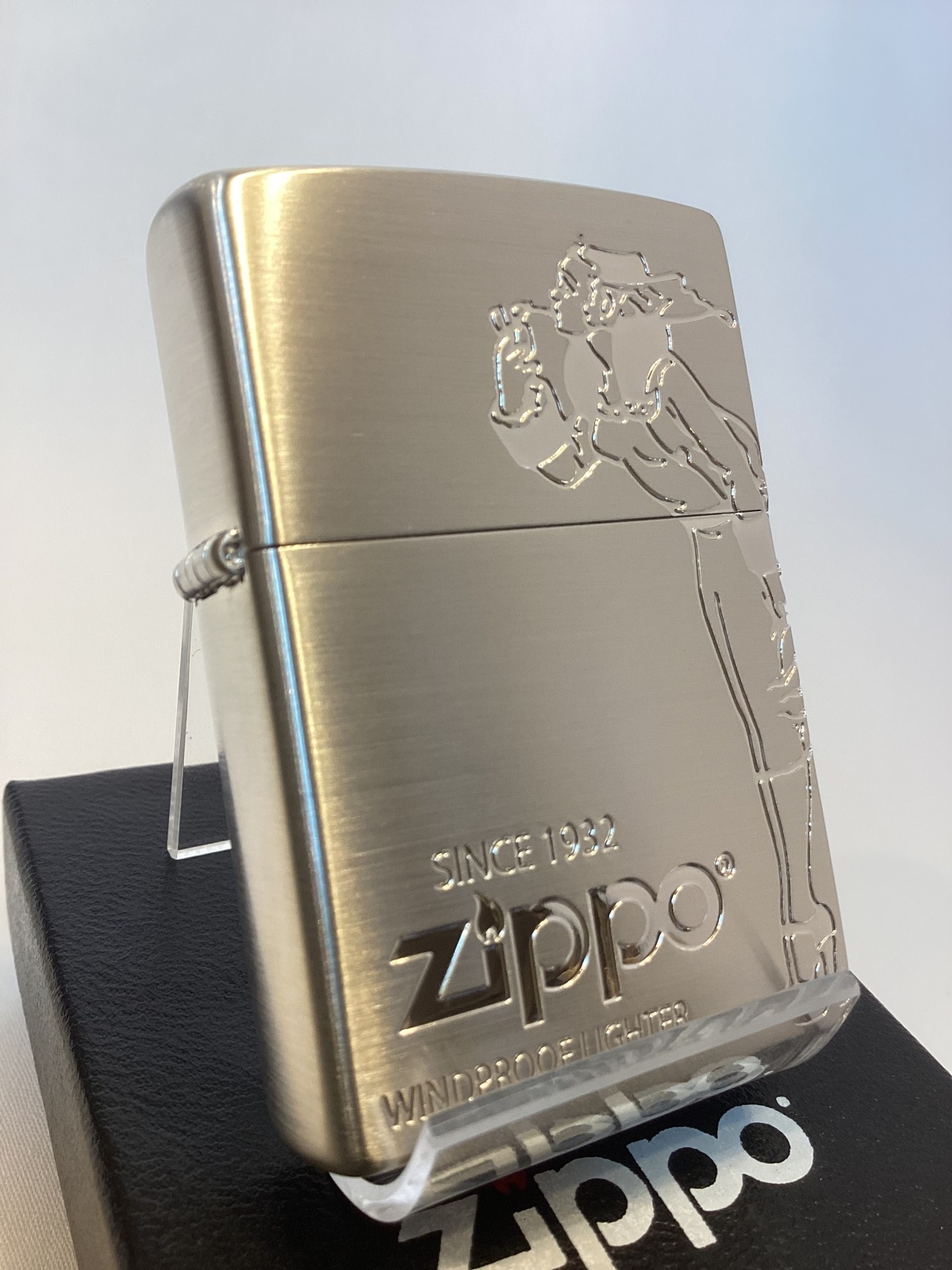 画像1: No.200 SILVER SATIN ZIPPO シルバーサテン WINDY ウィンディ z-6701