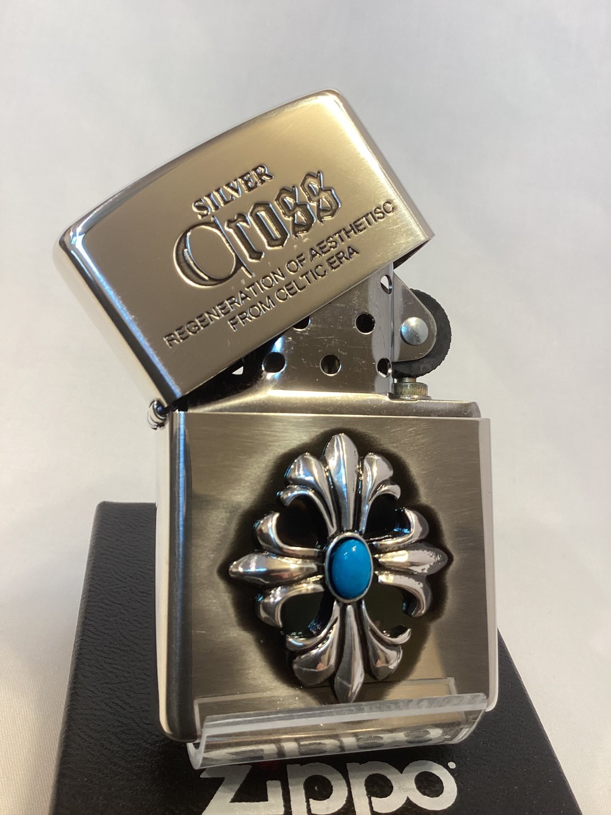 画像2: No.200 推奨品ZIPPO SILVER MIRROR IBUSHI シルバーミラーイブシ CROSS METAL クロスメタル z-6767