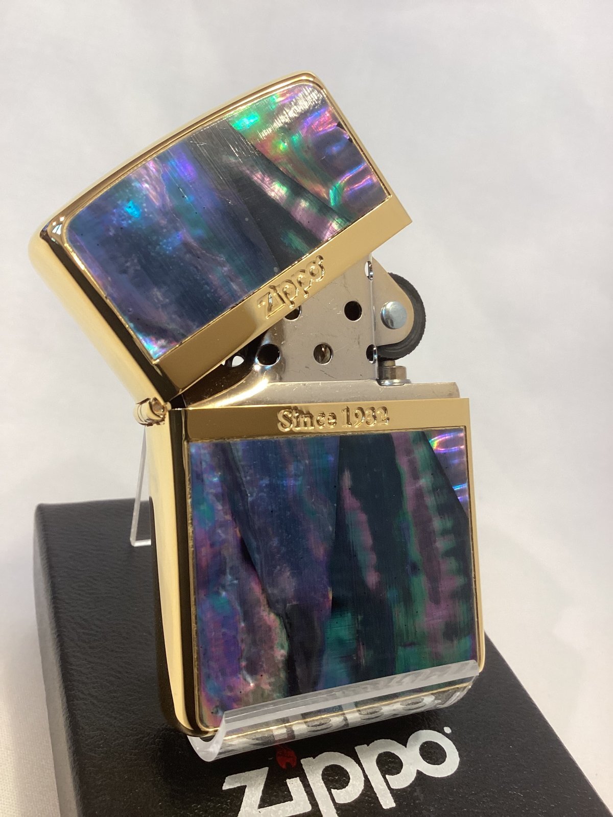 画像2: No.200G 推奨品ZIPPO GOLD MIRROR ゴールドミラー 天然シェル z-6768