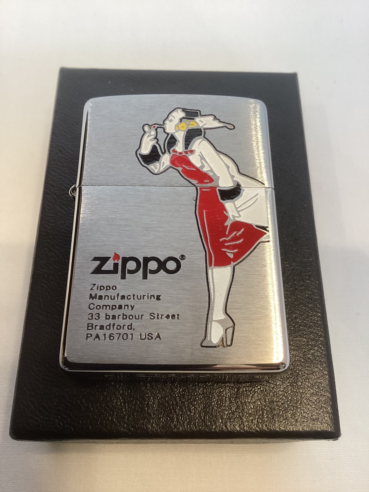 画像5: No.200 WINDY RED ZIPPO ウィンディ レッド BRUSHED CHROME ブラッシュクローム z-6780