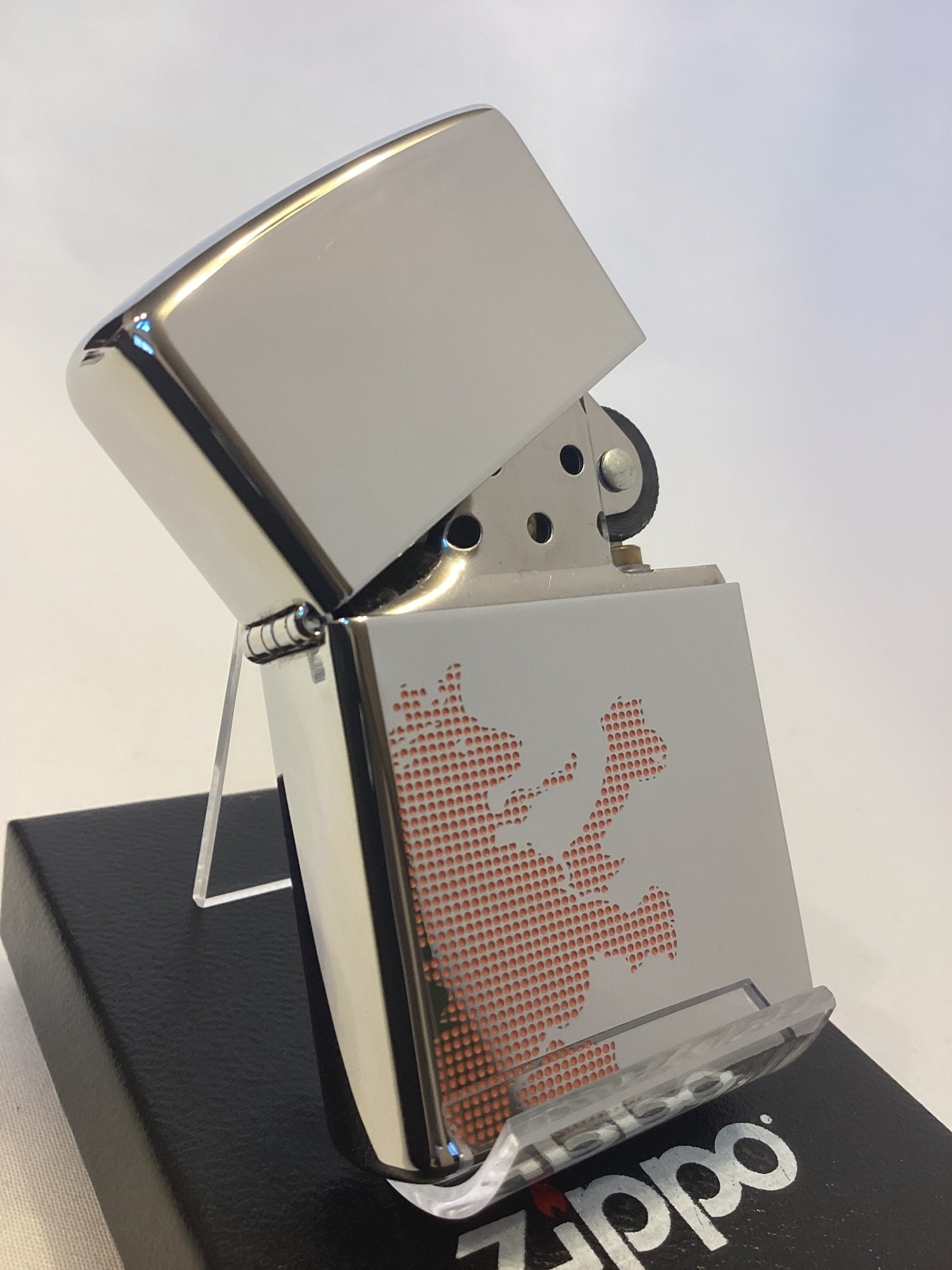 画像2: No.250 トライアルZIPPO HIGH POLISH CHROME ハイポリッシュクローム R.NEWBOLD アール・ニューボルド RAMPANT LION ランパント・ライオン z-6839