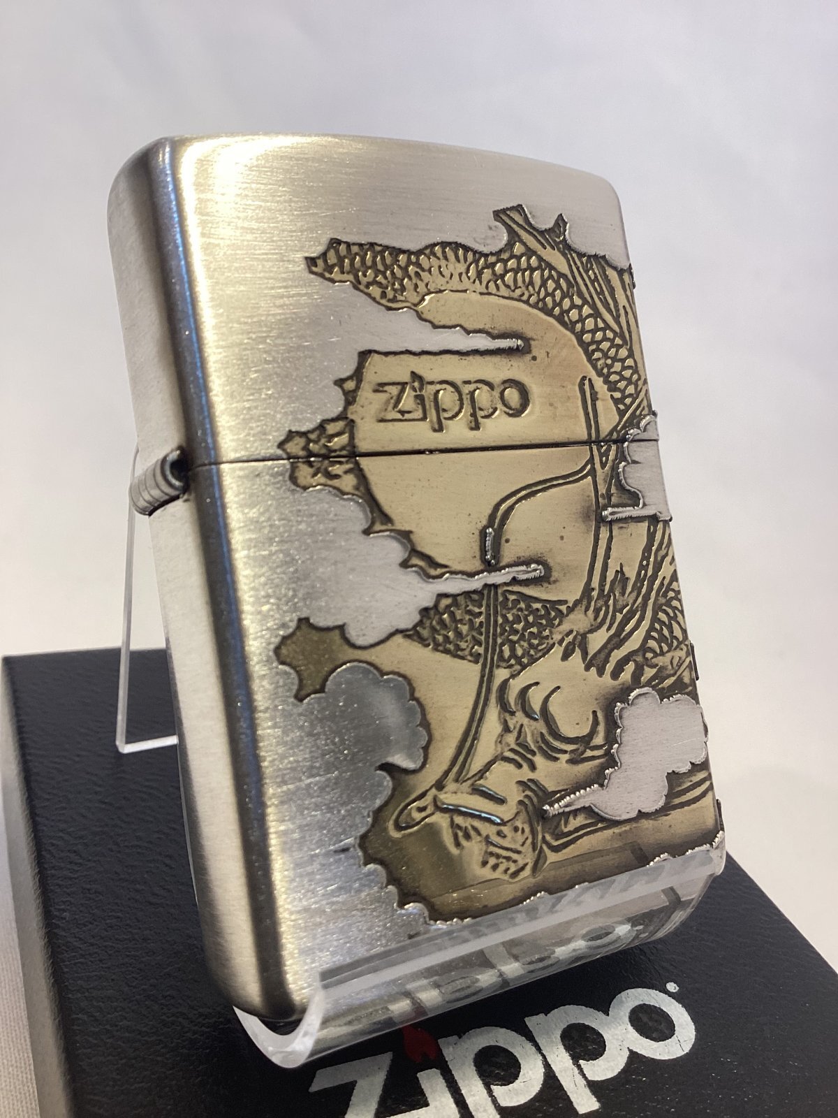 画像1: No.200 推奨品ZIPPO ANTIQUE SILVER アンティークシルバー DRAGON ドラゴン(龍) z-6848